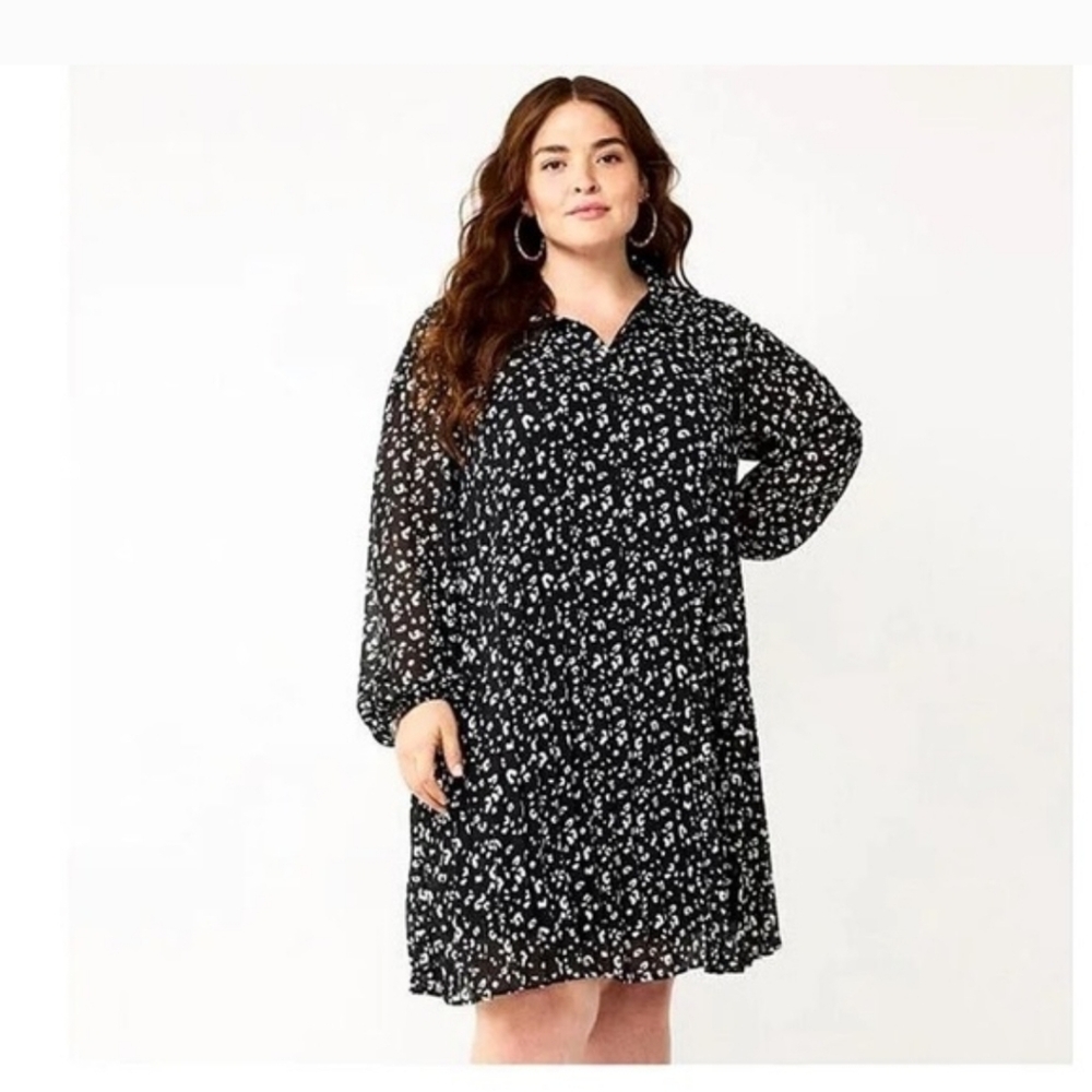 Nine West Black and White Floral Dress - Picture 1 of 8